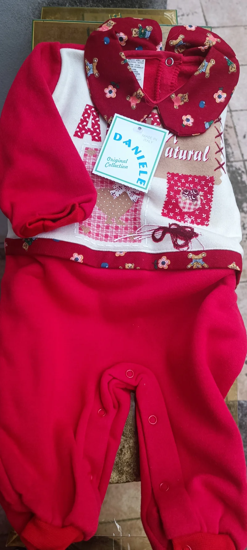 Tutina felpa senza piede, calda e colorata. 400g.