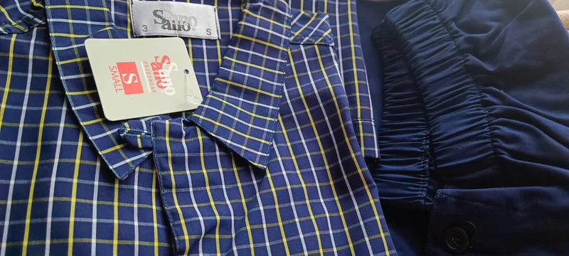 Pigiama uomo Sano, puro cotone, manica lunga, misura 3. 700g.