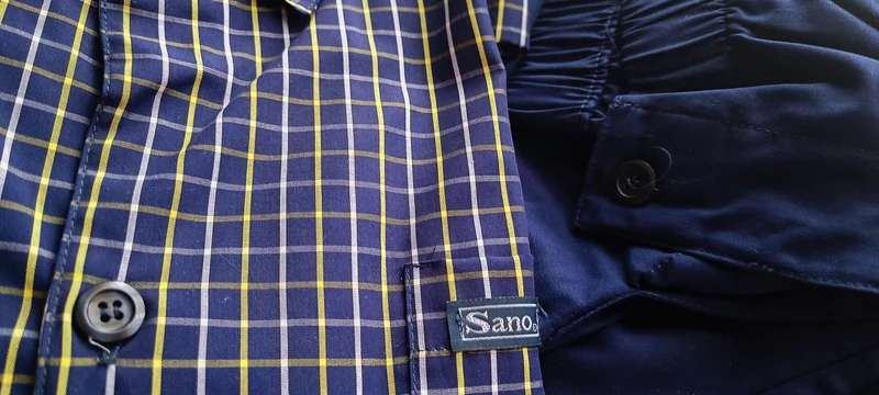 Pigiama uomo Sano, puro cotone, manica lunga, misura 3. 700g.