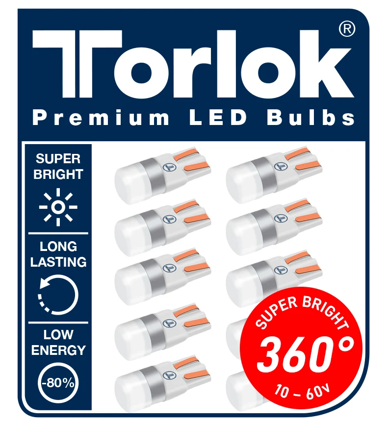 Lampadine Torlok 360 Super Bright LED Parking T10 12/24v