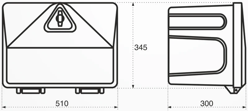 Cassetta degli attrezzi Stabilo Slick Box per veicoli commerciali / 510 x 350 x 300 mm