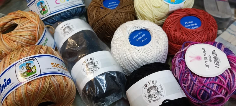 Mix and match di filati di cotone. 700g.