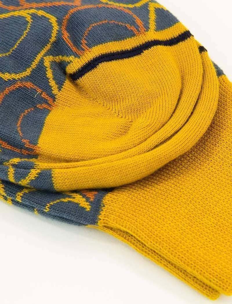Jeans Blue Multi Drops Organic Cotton Socks
