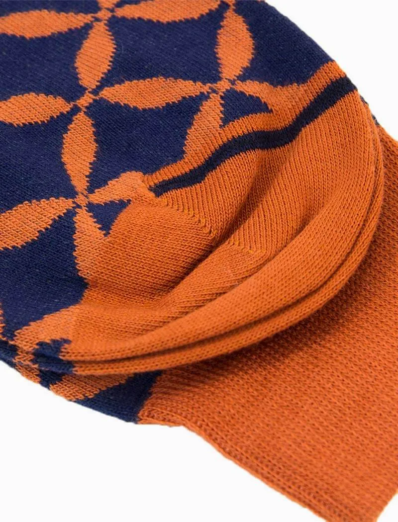 Blue Crisscross Organic Cotton Socks