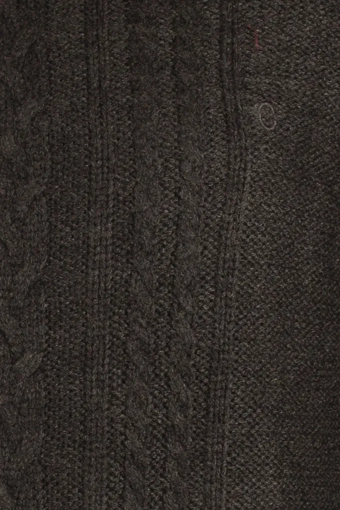 Pullover uomo con treccia tinta unita