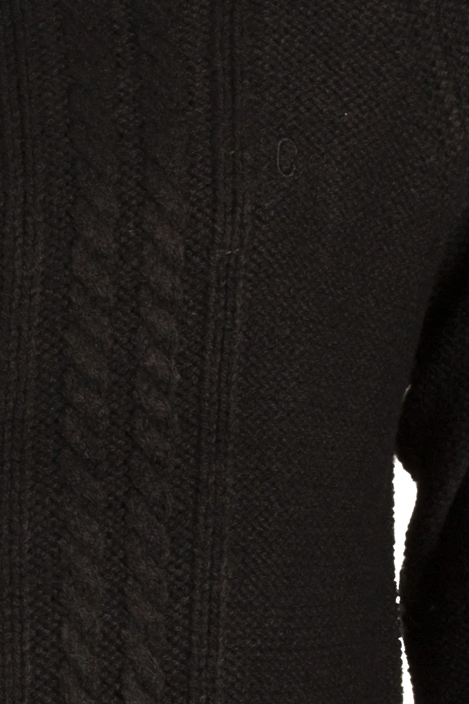 Pullover uomo con treccia tinta unita
