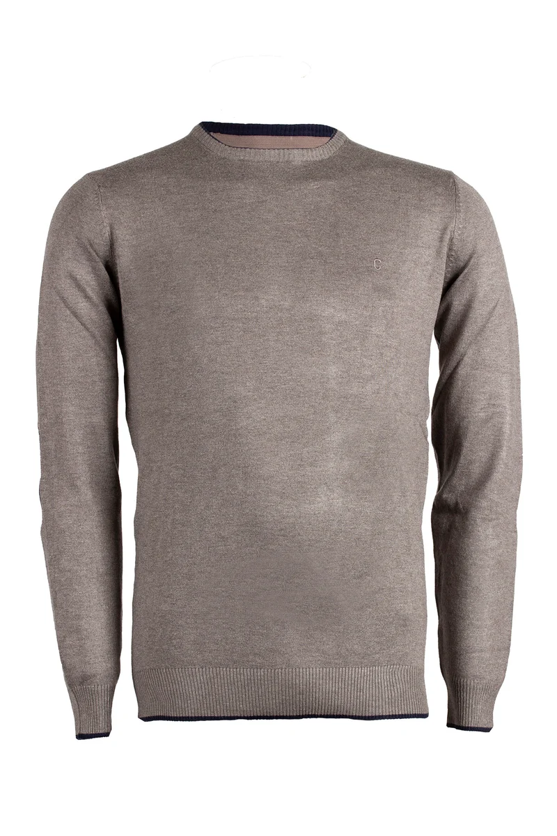 Pullover uomo con toppe a contrasto