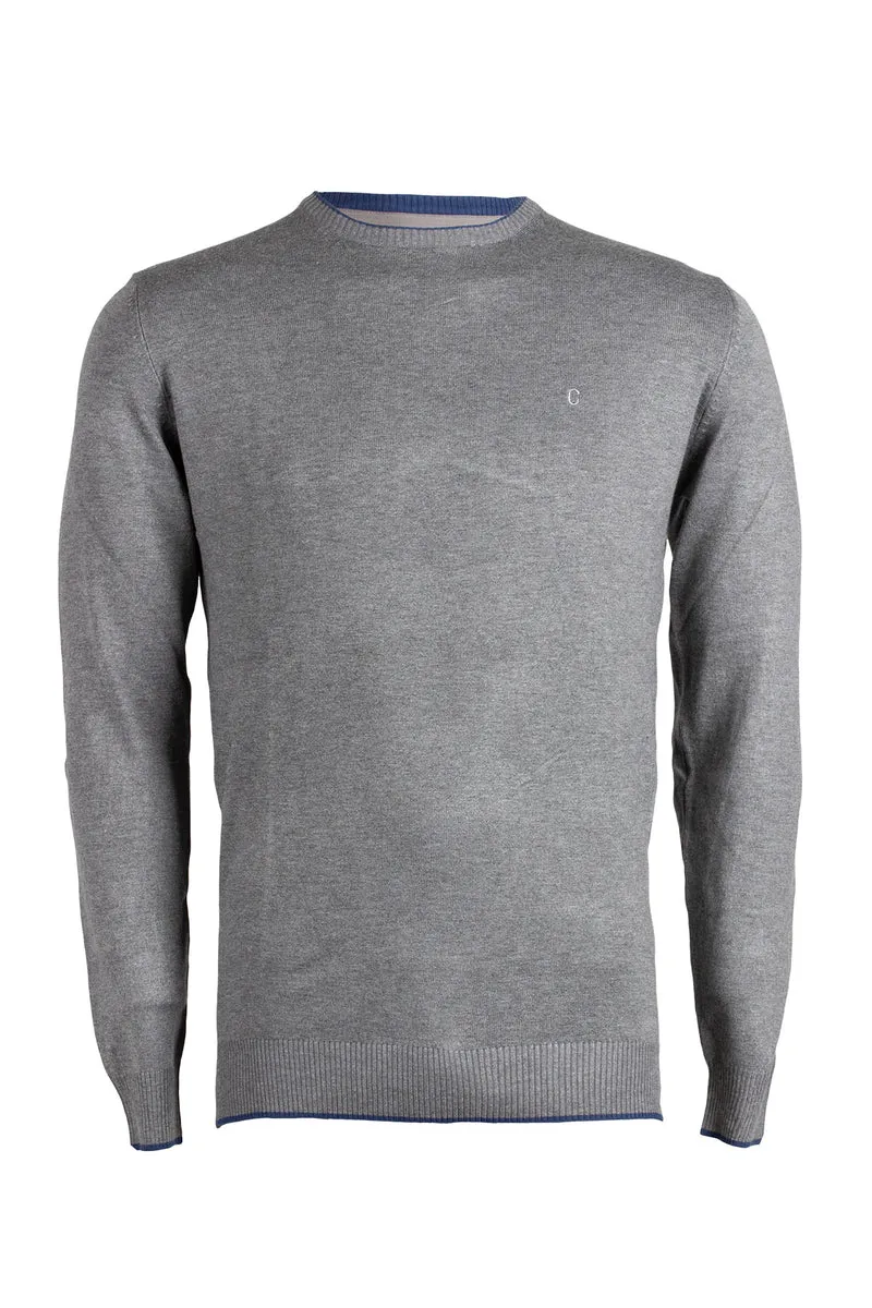 Pullover uomo con toppe a contrasto