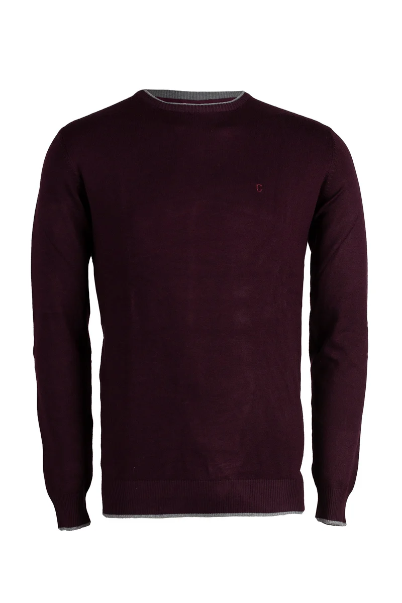 Pullover uomo con toppe a contrasto