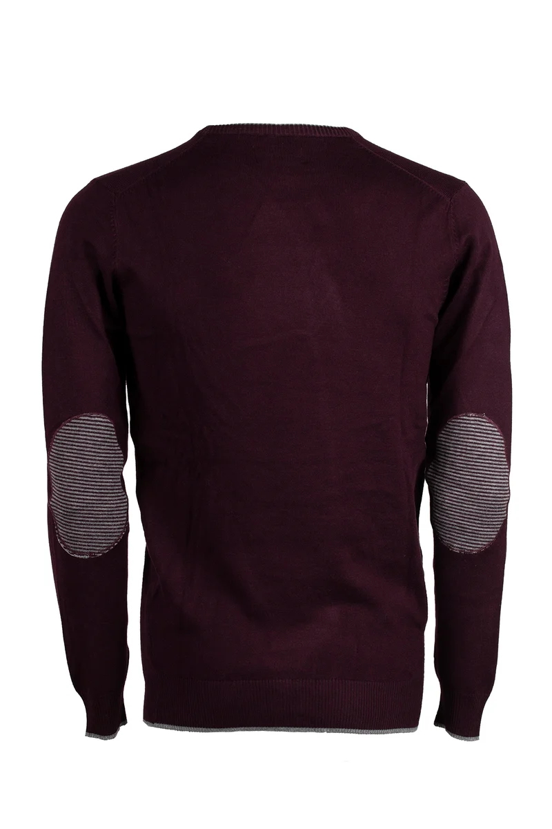 Pullover uomo con toppe a contrasto