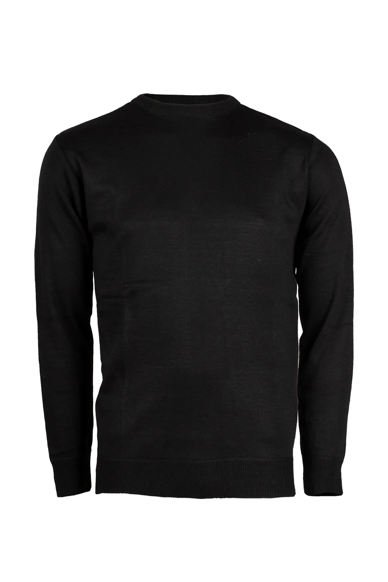 Pullover girocollo in poliestere uomo