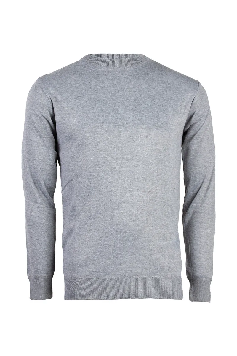 Pullover girocollo in poliestere uomo