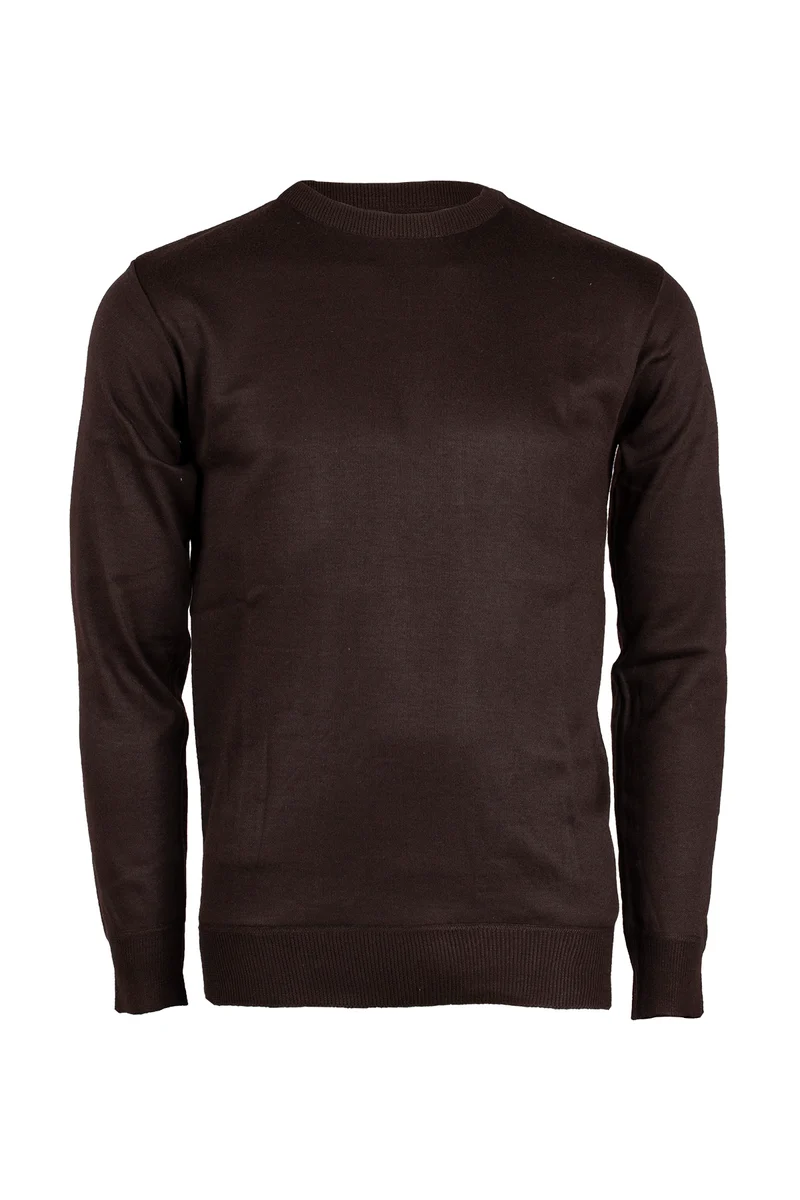 Pullover girocollo in poliestere uomo