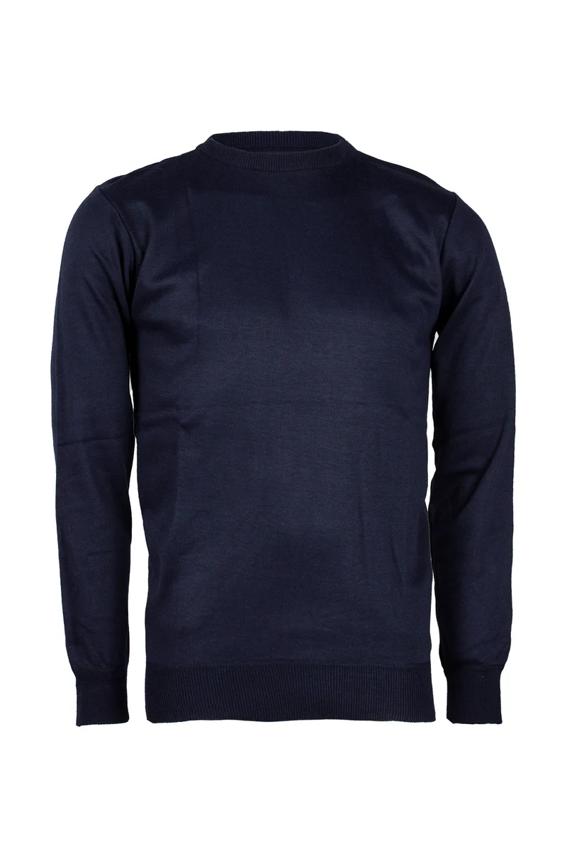 Pullover girocollo in poliestere uomo