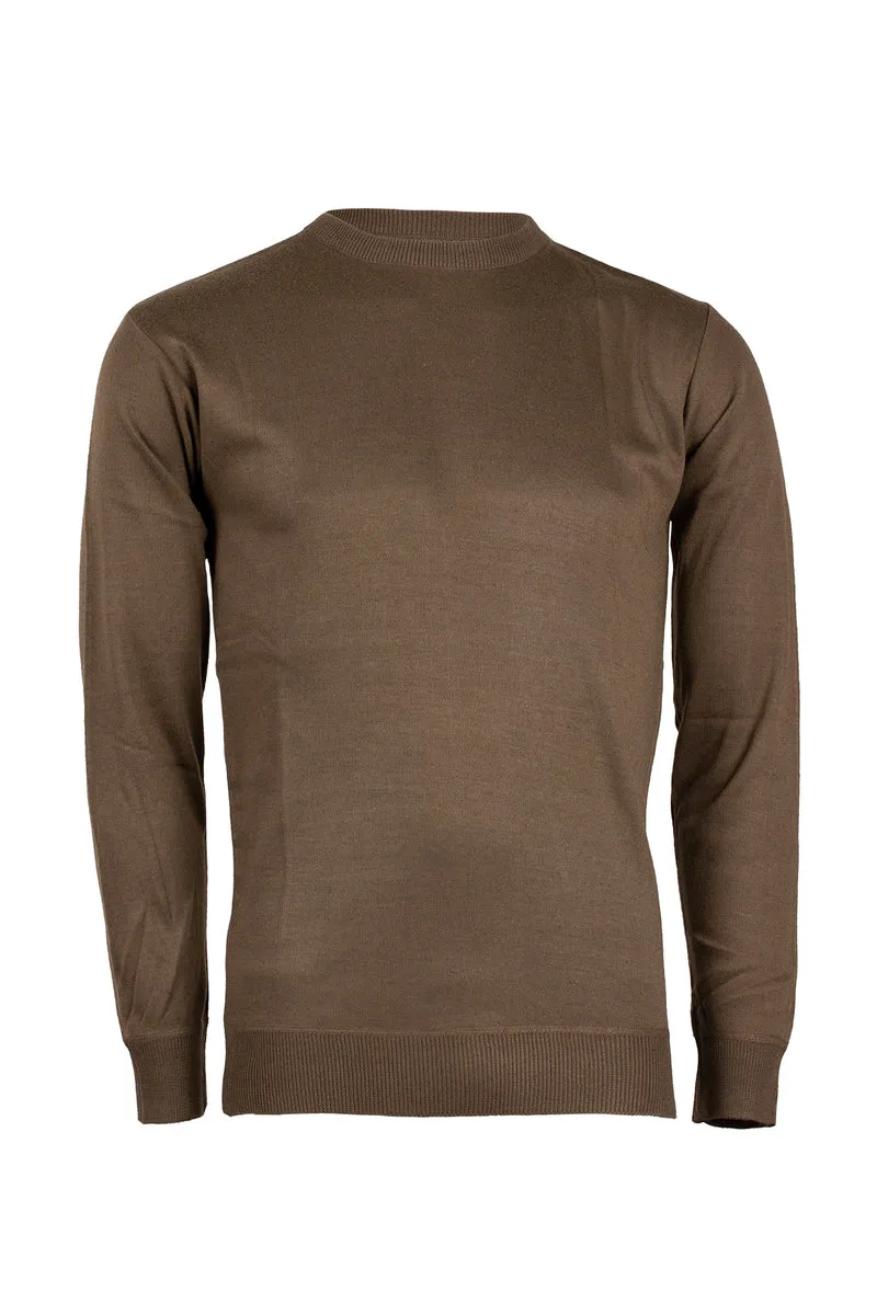 Pullover girocollo in poliestere uomo