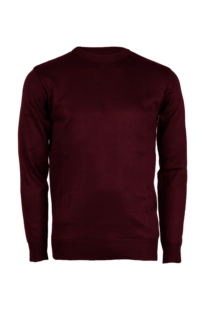 Pullover girocollo in poliestere uomo