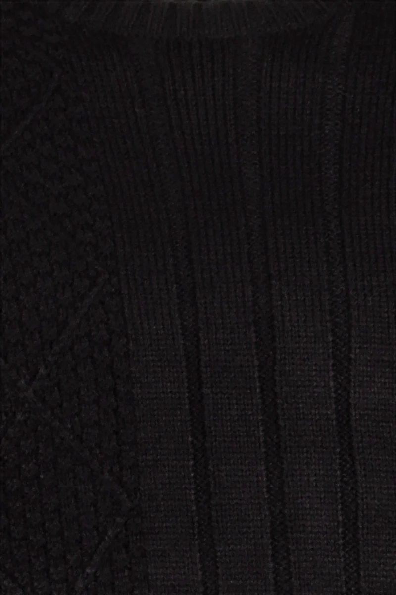 Pullover uomo girocollo a trama lavorata