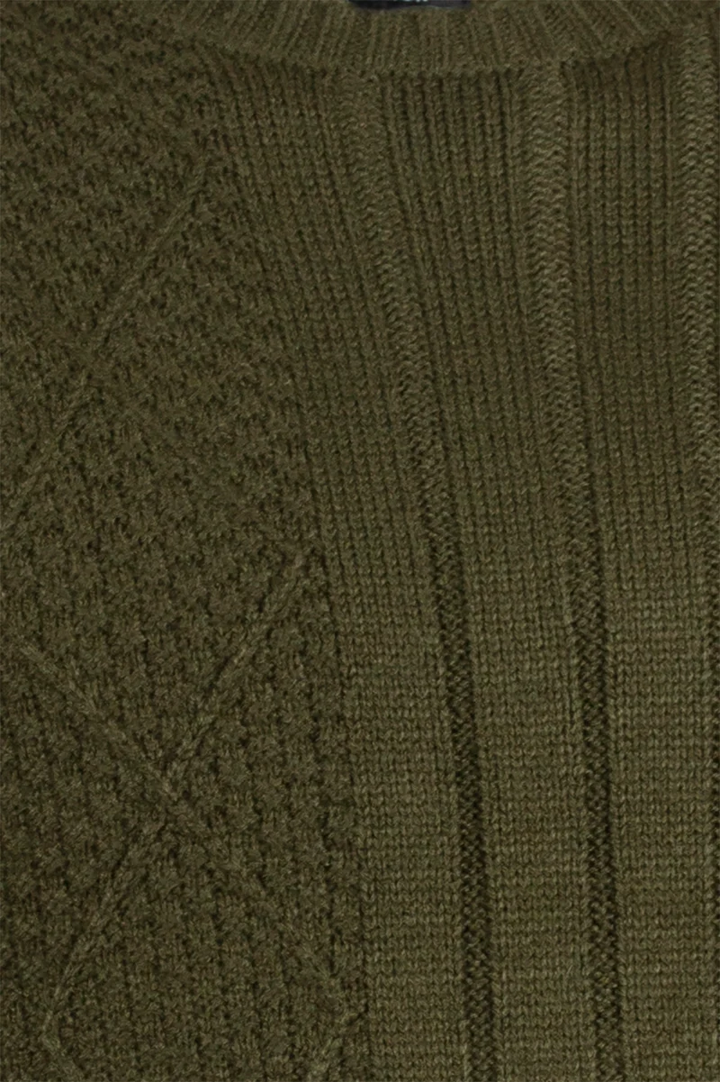 Pullover uomo girocollo a trama lavorata
