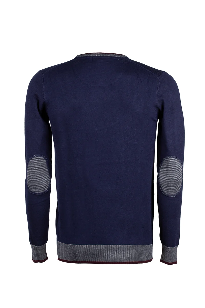 Pullover uomo girocollo con taschino