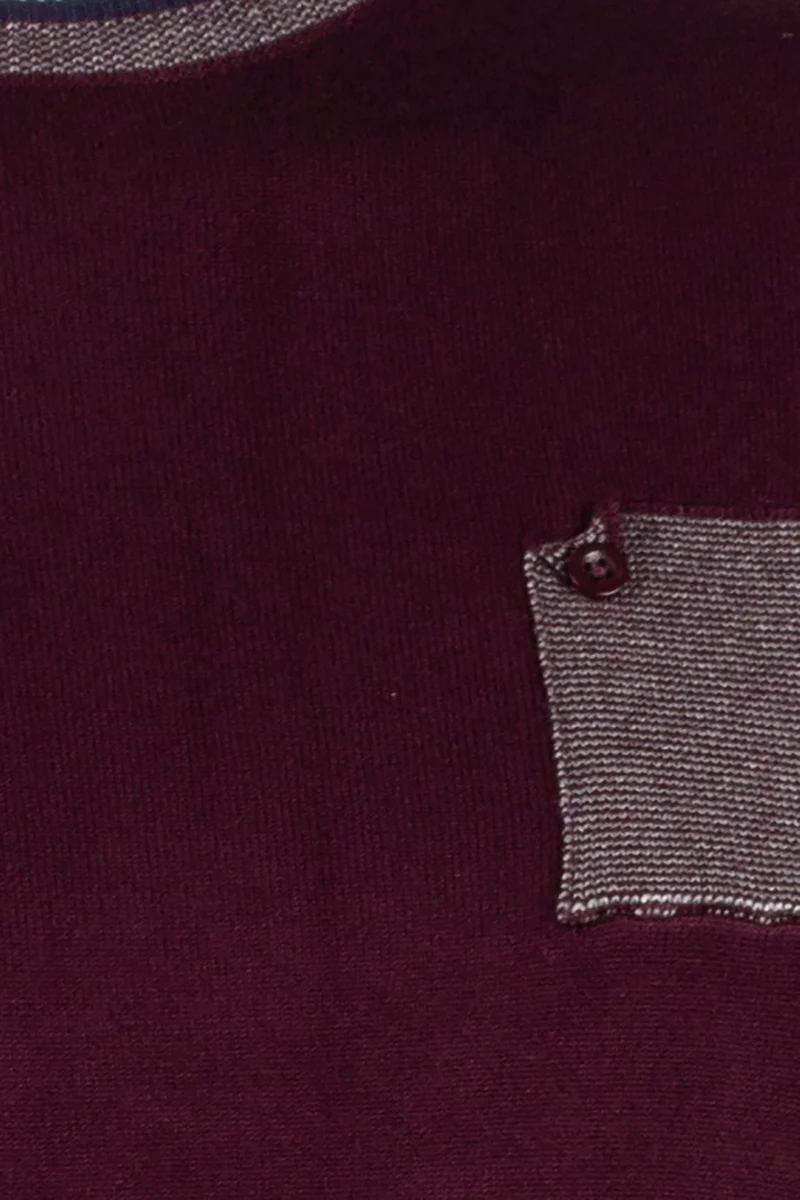 Pullover uomo girocollo con taschino