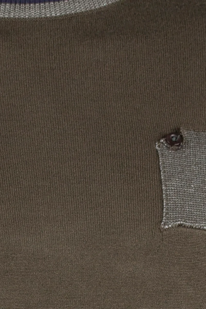 Pullover uomo girocollo con taschino