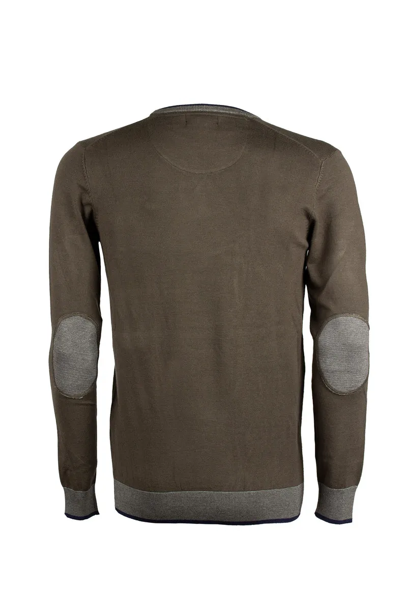 Pullover uomo girocollo con taschino