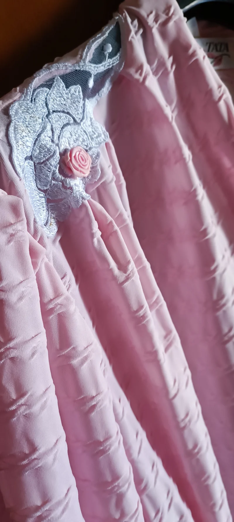 Vestaglia vintage rosa, taglia 52. 800g.