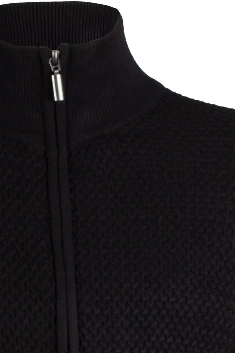 Cardigan uomo full zip in misto cotone tinta unita