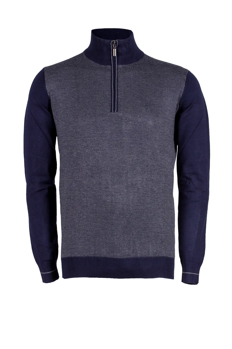 Cardigan uomo mezza zip