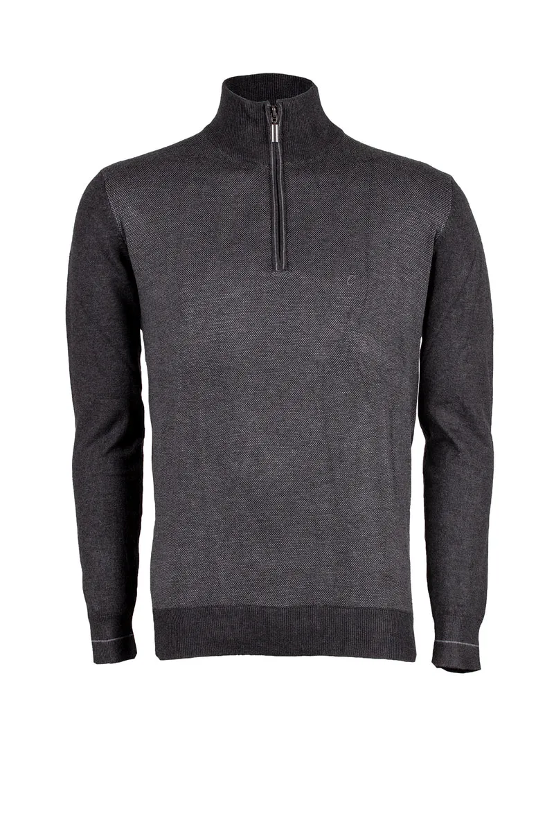 Cardigan uomo mezza zip