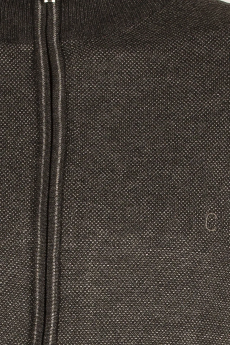 Cardigan uomo full zip in misto cotone