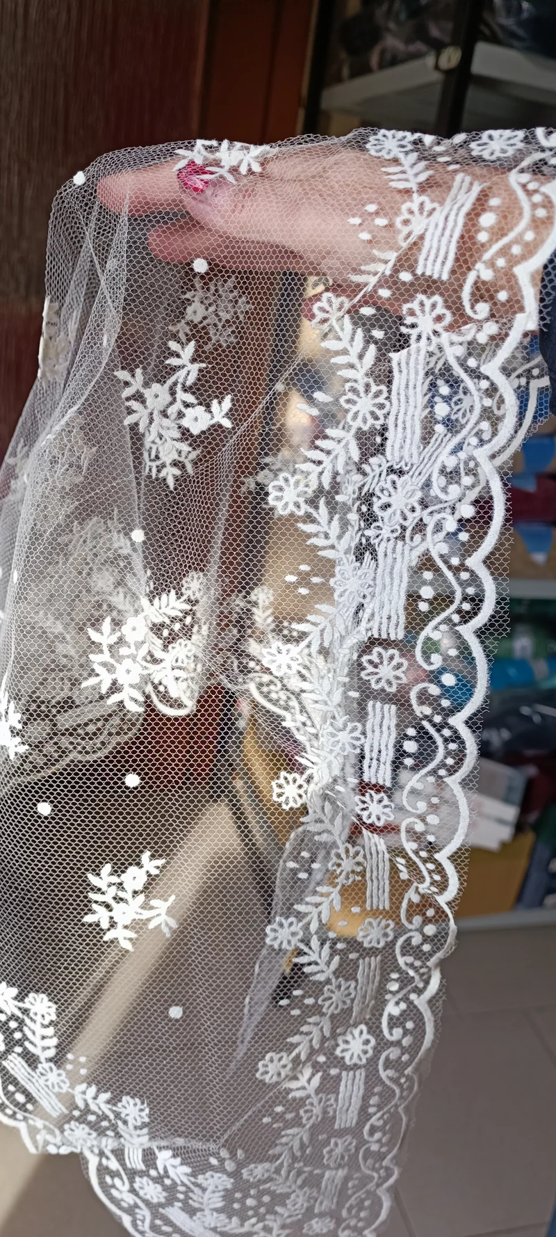 Sciarpa vintage 50 x150. Velo tulle. 50g.