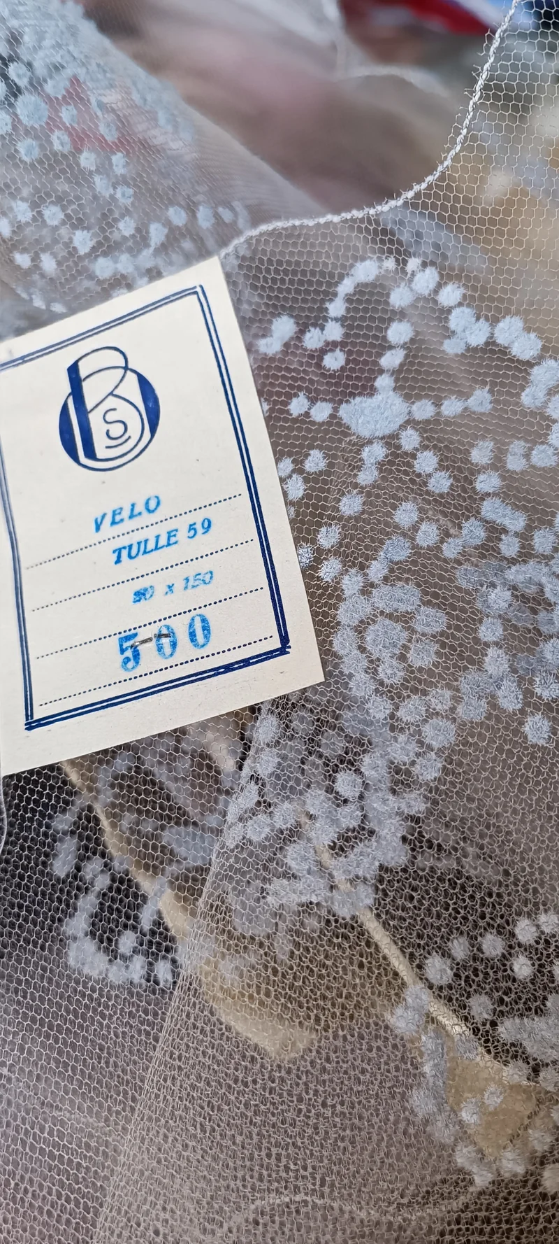 Sciarpa vintage 50 x150. Velo tulle. 50g.