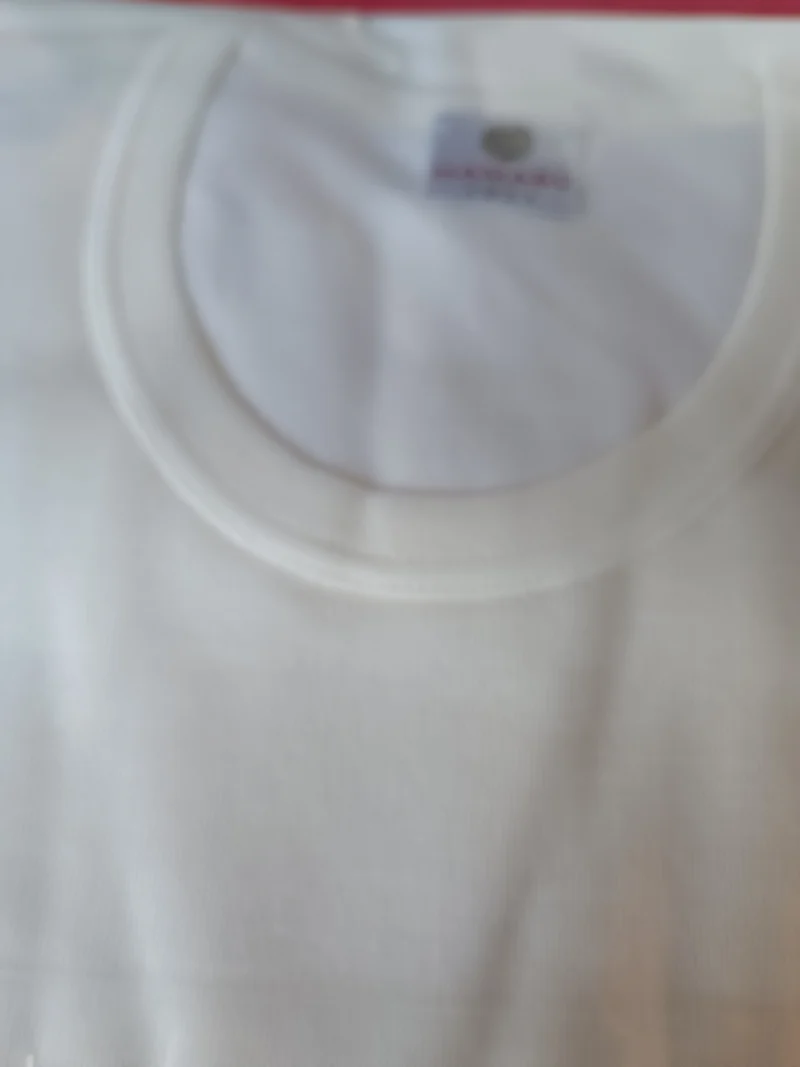 Corpo uomo mezza manica, cotone sulla pelle e misto lana esterno, tg. IV..Mamabu. Scollo a V e girocollo. 200g.