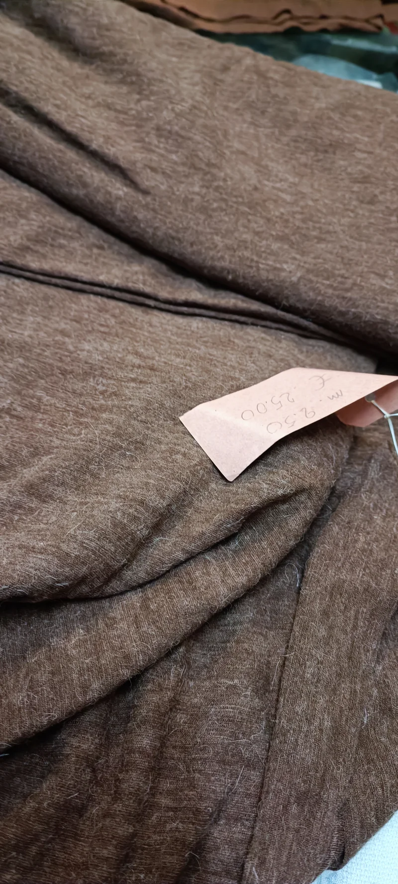 Taglio di jersey, marrone - ruggine. 2,50 m. 600g.