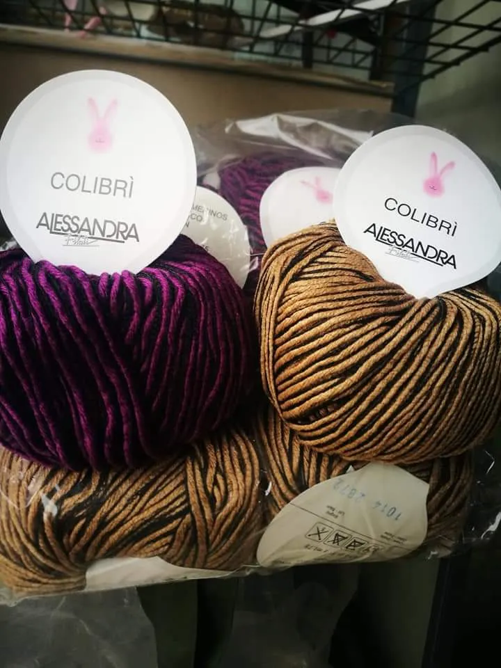 Colibrì di Alessandra, misto lana profilato di due colori, 500g.