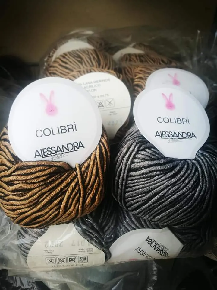 Colibrì di Alessandra, misto lana profilato di due colori, 500g.