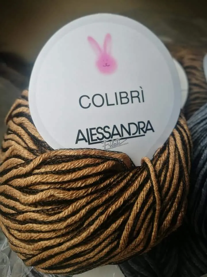 Colibrì di Alessandra, misto lana profilato di due colori, 500g.