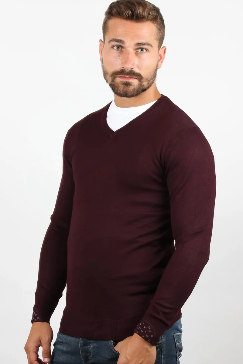 Pullover scollo a V uomo