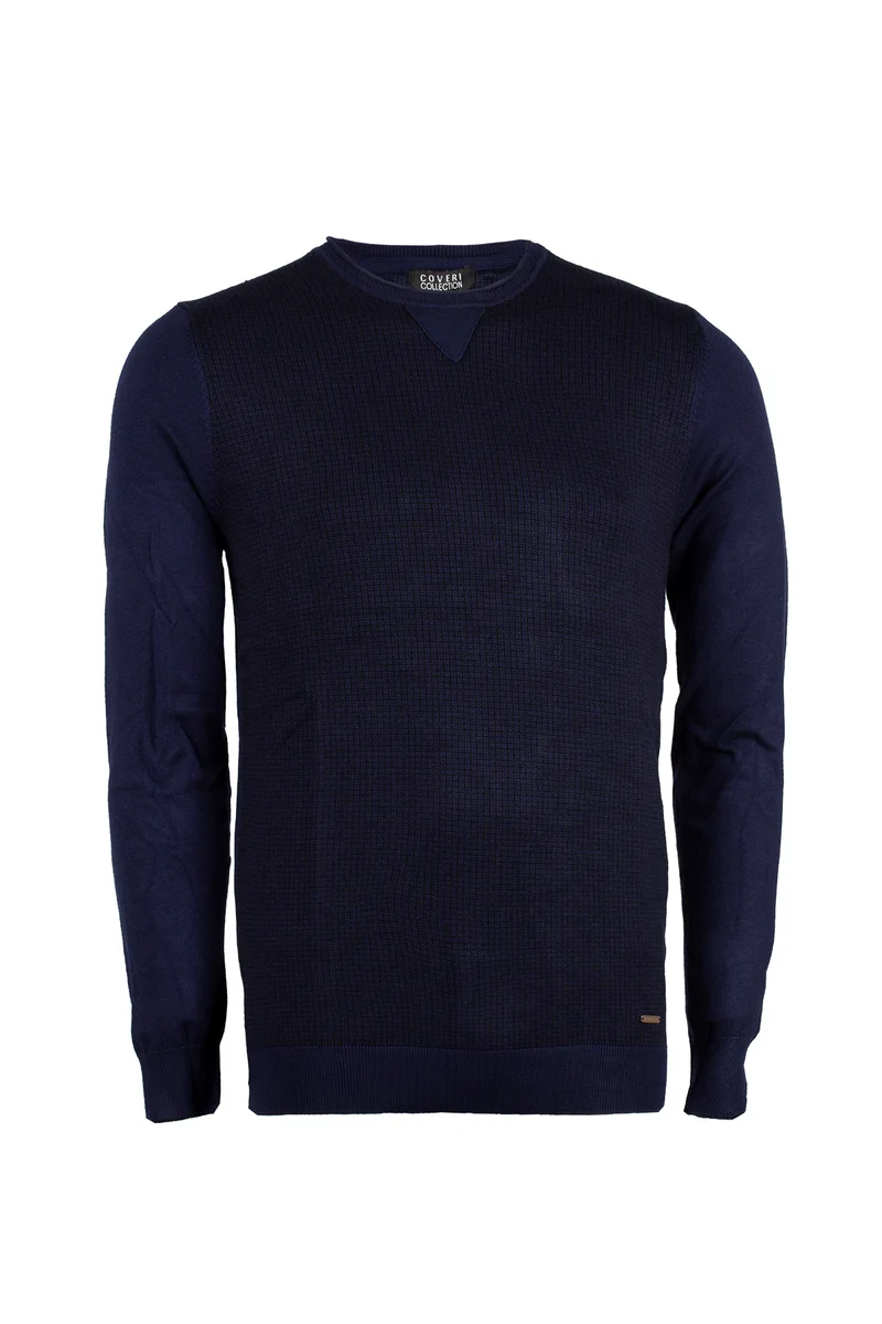 Pullover girocollo con stampa all over