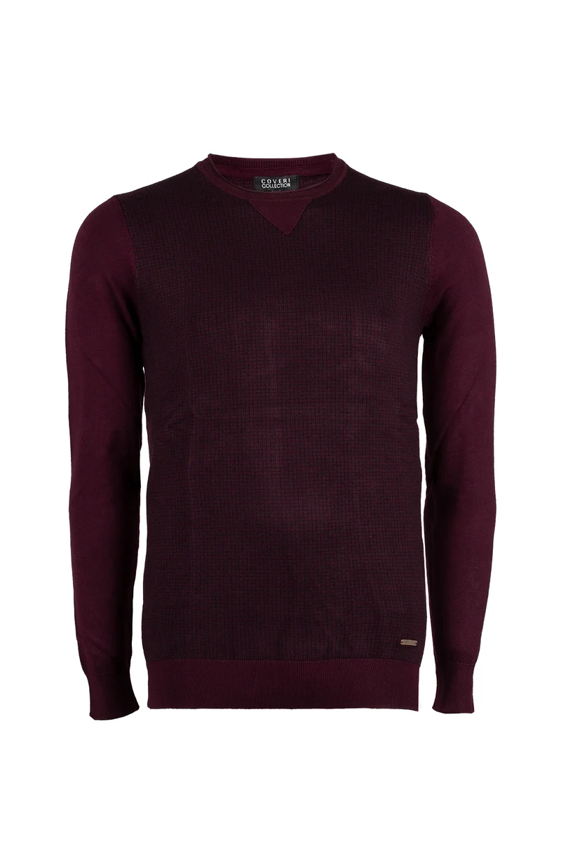 Pullover girocollo con stampa all over