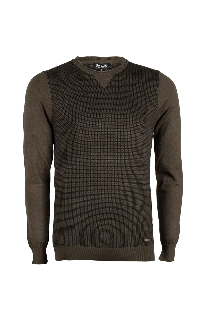 Pullover girocollo con stampa all over