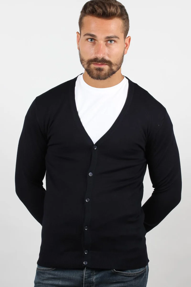 Cardigan uomo tinta unita