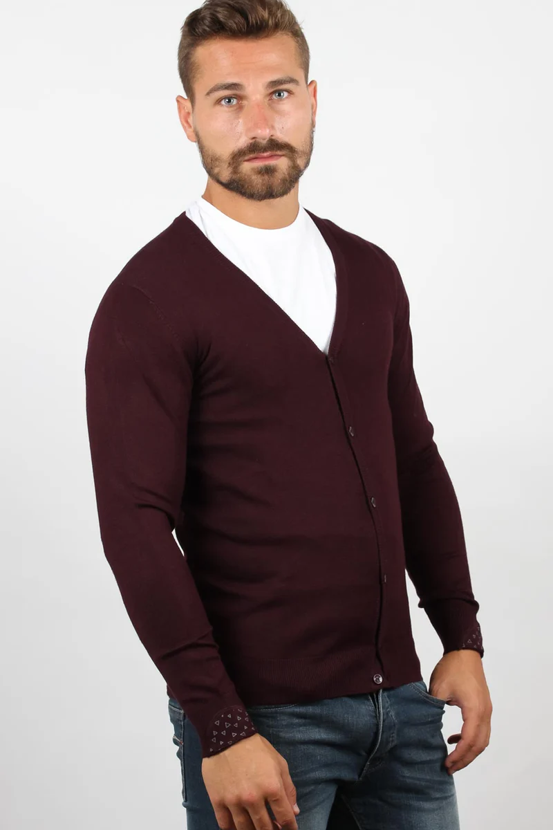 Cardigan uomo tinta unita