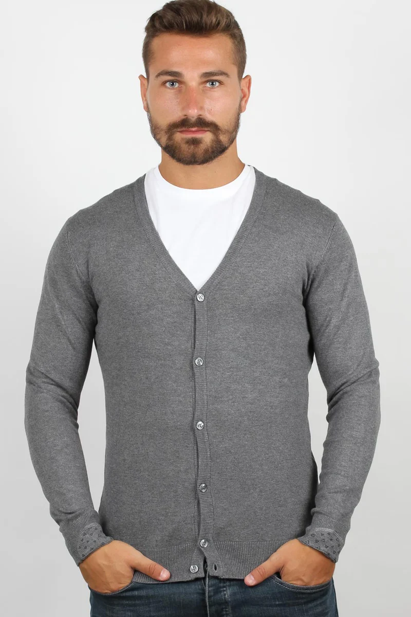 Cardigan uomo tinta unita