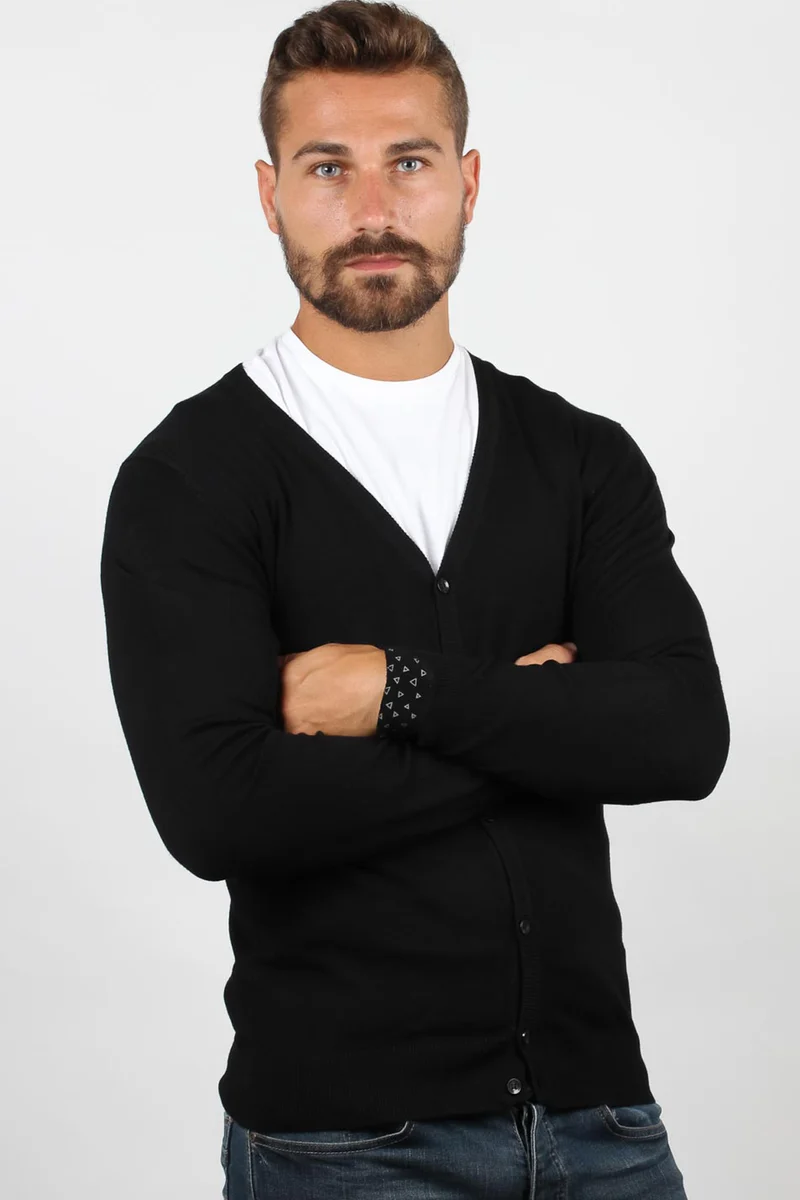 Cardigan uomo tinta unita