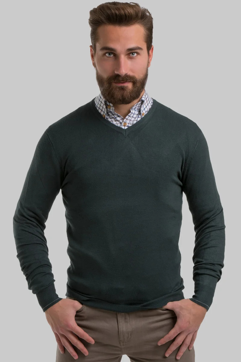 Maglione scollo V Dent