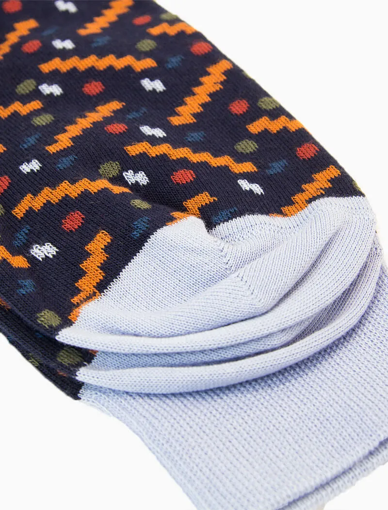 Navy Party Organic Cotton Socks