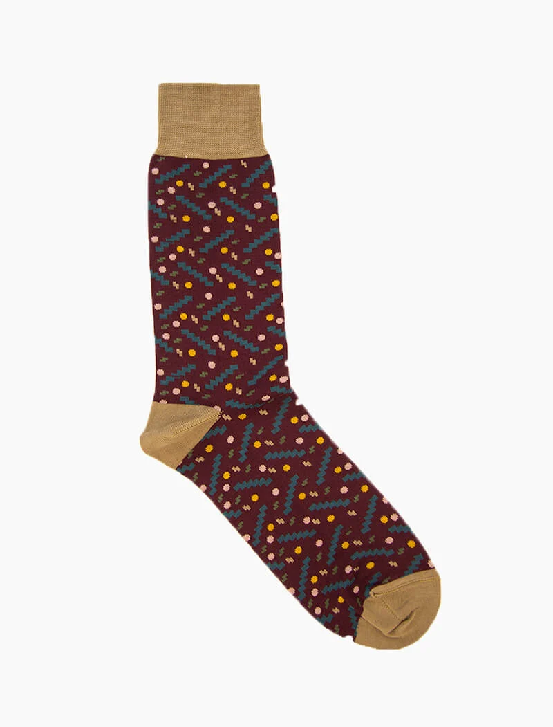 Burgundy Party Organic Cotton Socks