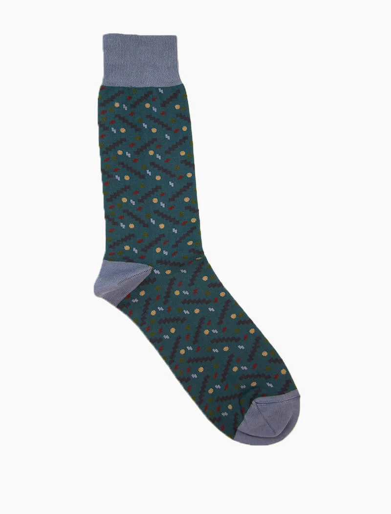 Petrol Blue Party Organic Cotton Socks